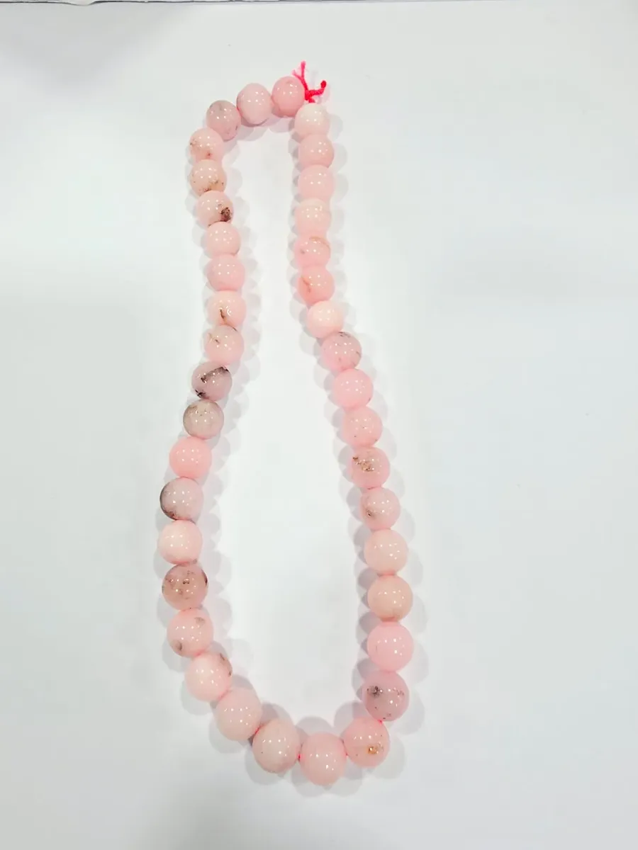 Cuentas de Piedra Ópalo Rosado Tira Piedra Natural Para Bisutería 10MM