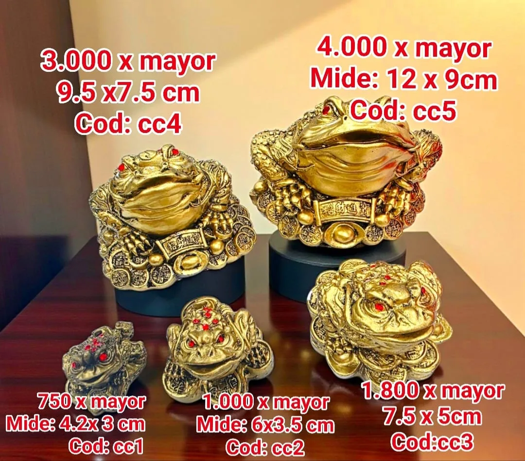 Coleccion Rana de Tres Patas Dorada