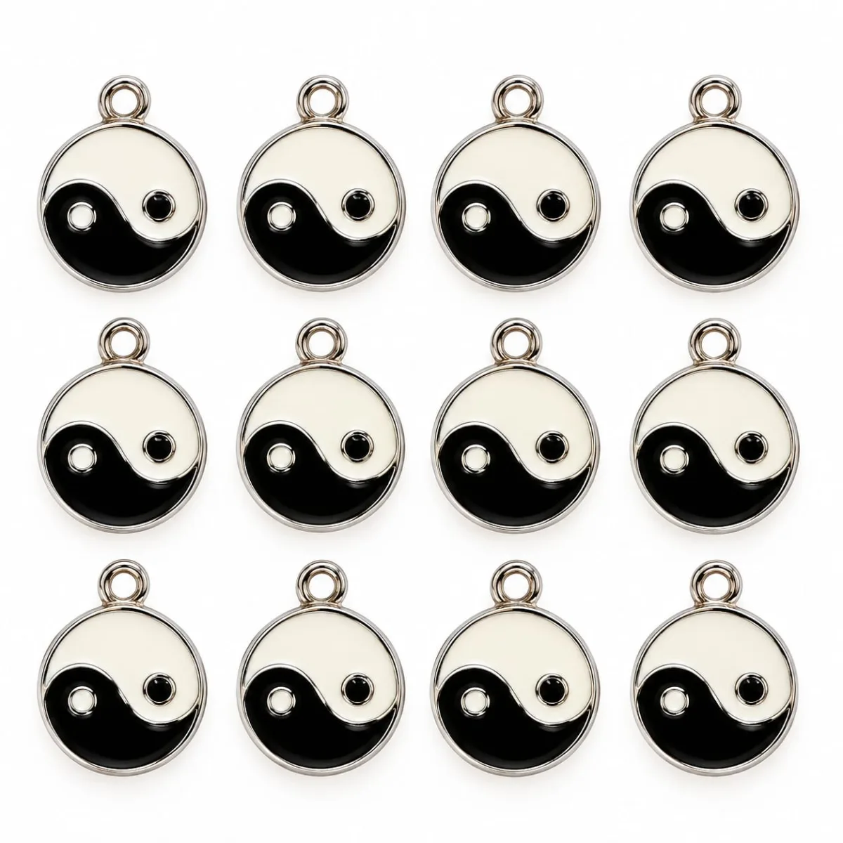 Dije Yin Yang Esmaltado 1 cm
