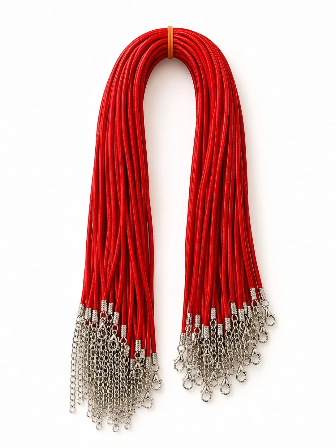 Cordón Encerado con Broche Color Rojo