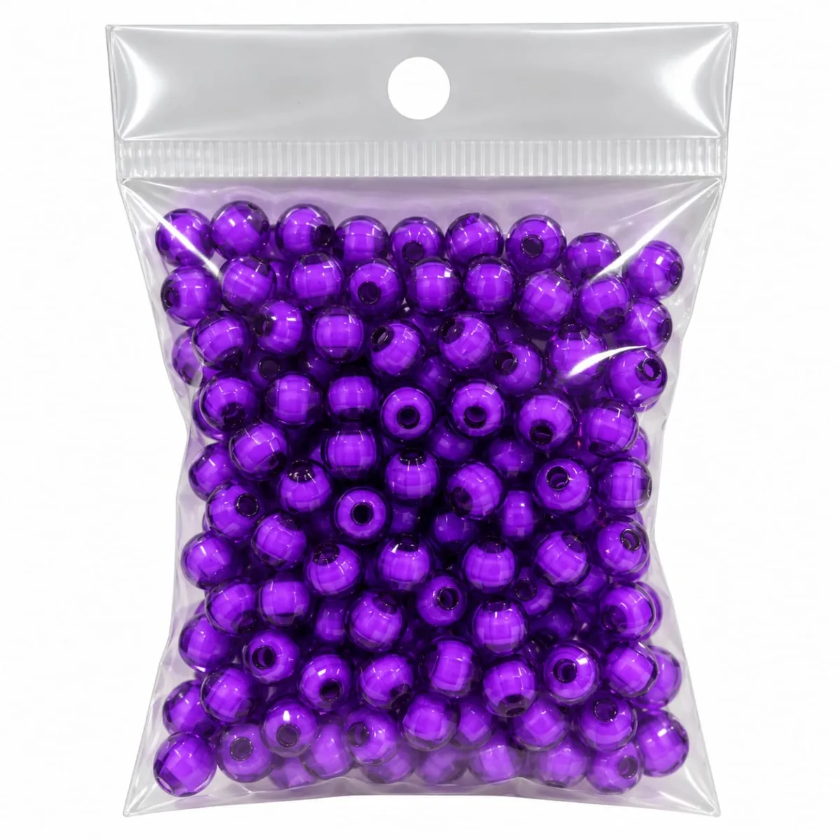 Cuentas Acrílicas Morado Intenso Metálico