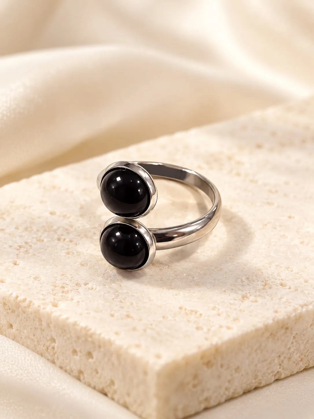Anillo Ajustable de Acero Quirúrgico Ónix