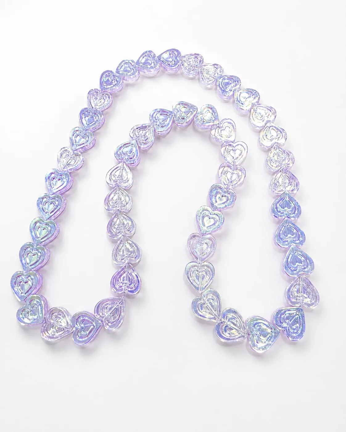 Cuenta de Vidrio Forma de Corazón Color Lila/Lavanda