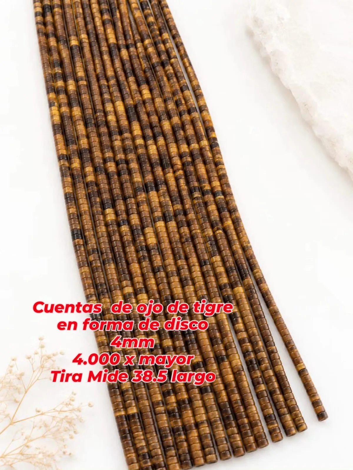 Cuentas de ojo de tigre en forma de disco