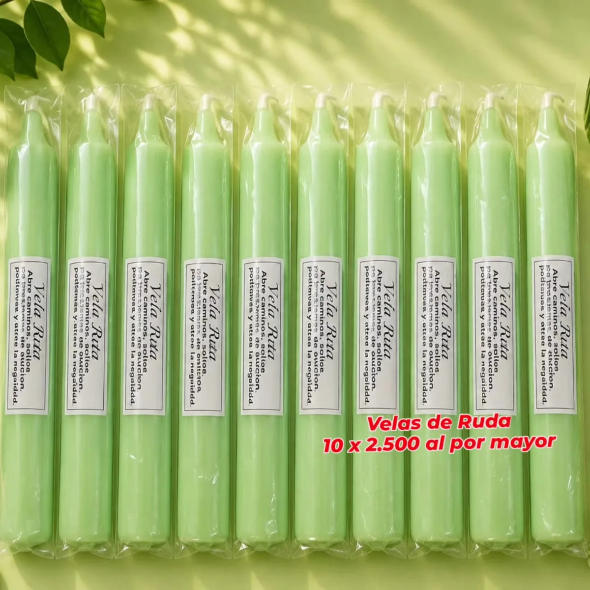 Pack 10 Velas de Ruda