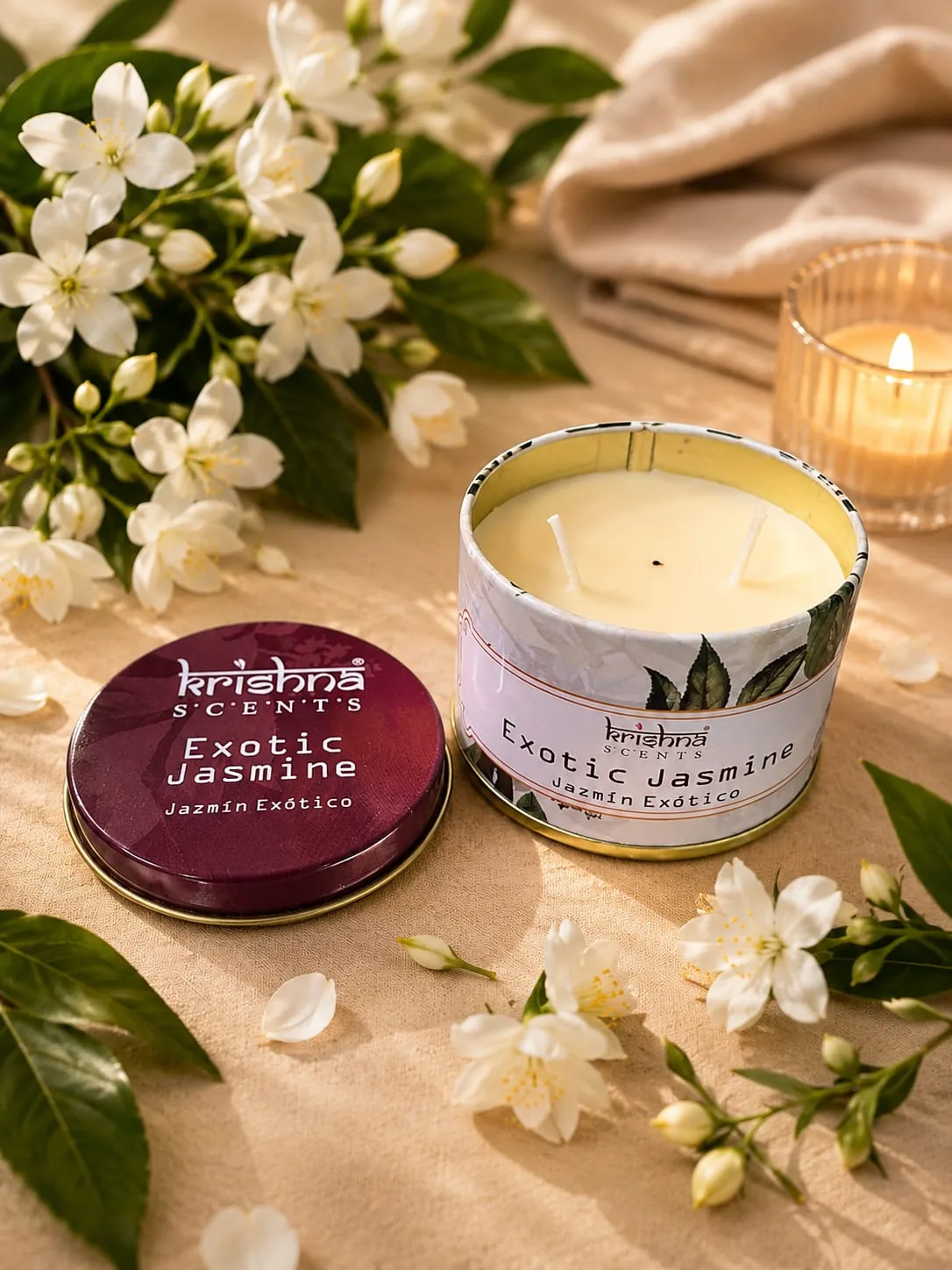 Vela Aromática Krishna Scents Jazmín Exótico