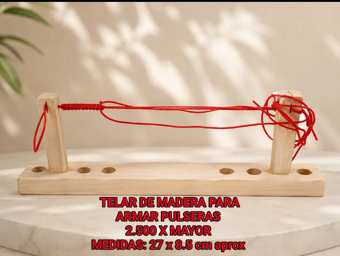 TELAR DE MADERA PARA ARMAR PULSERAS