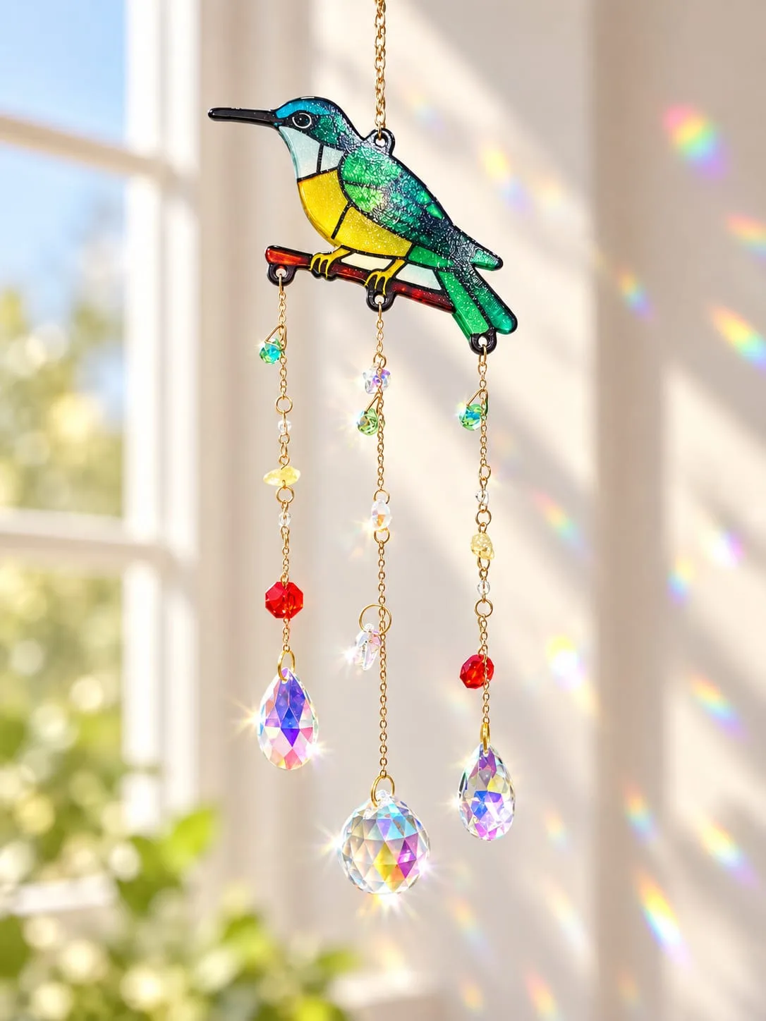 Atrapasol Colibrí Posado en Rama
