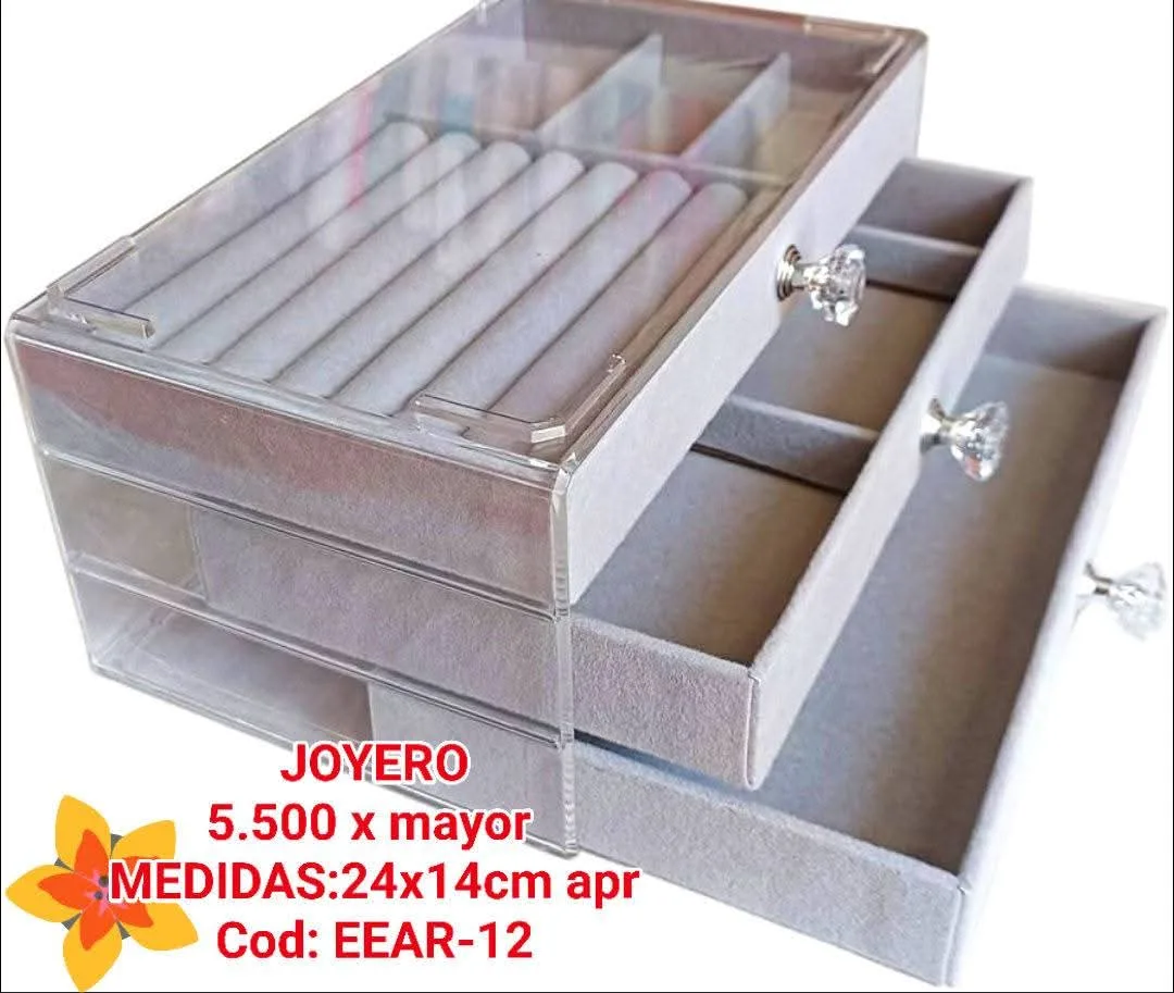 Cajonera Organizadora para Joyas (Gris)