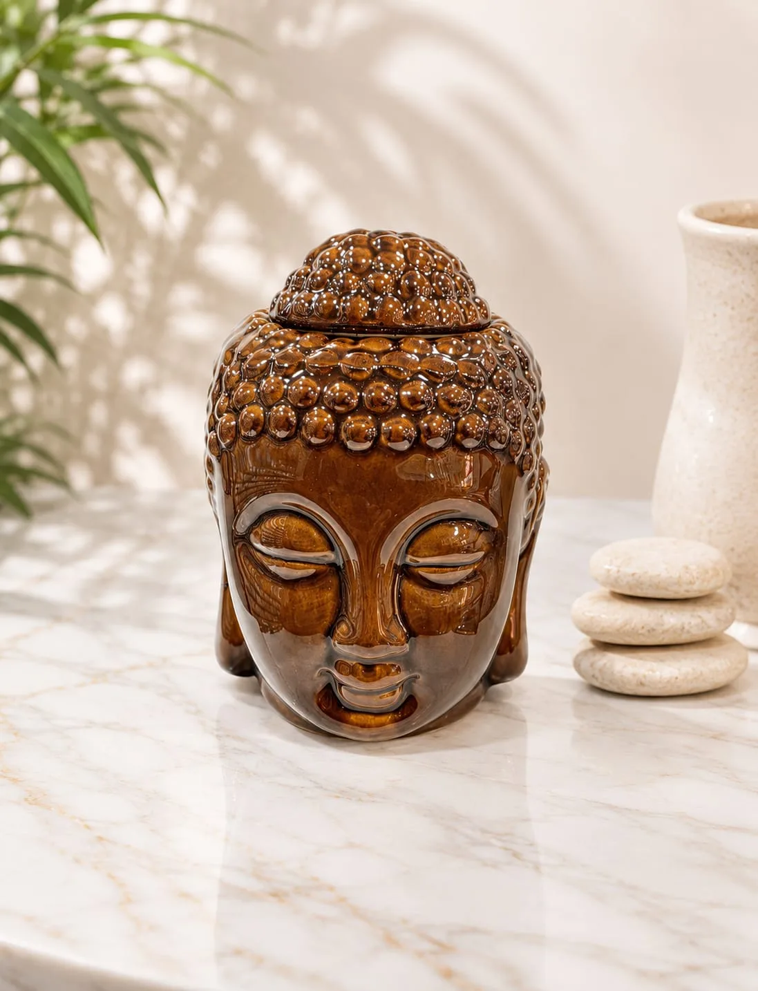Difusor de Aroma Ceramico Cabeza de Buda – Café