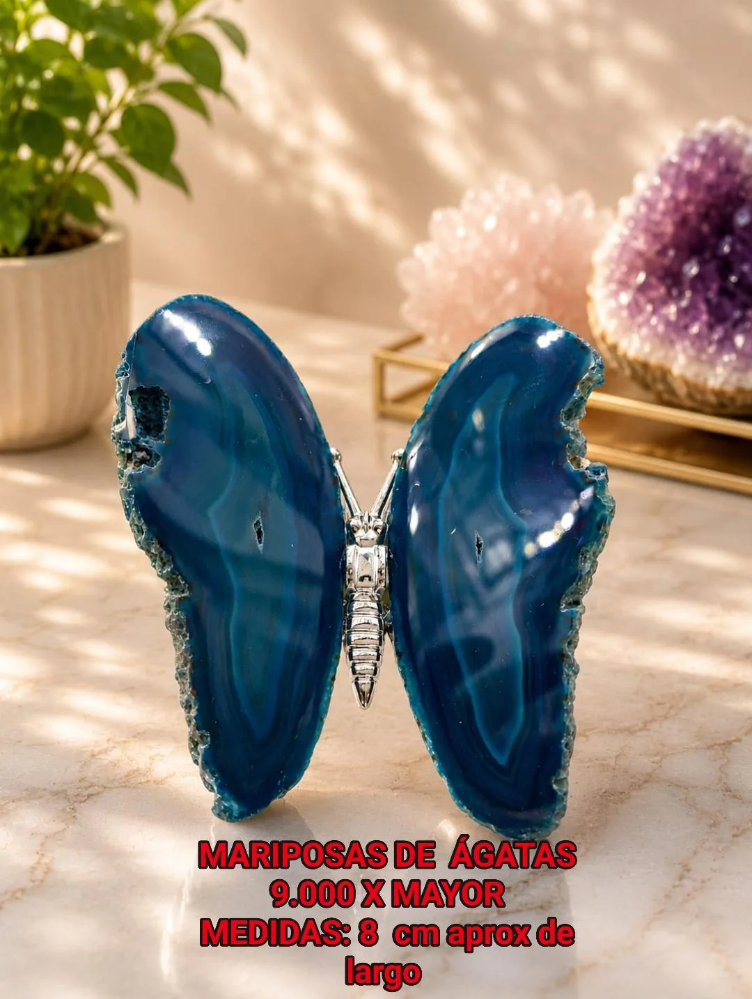 Mariposa de Ágata (azul/turquesa)