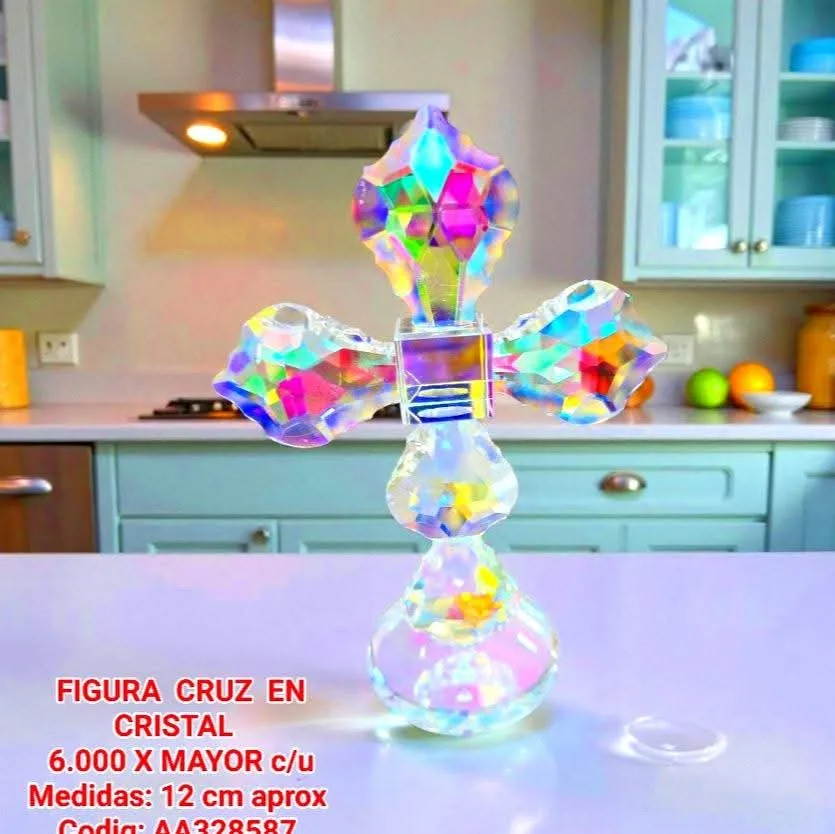 Figura Cruz en Cristal