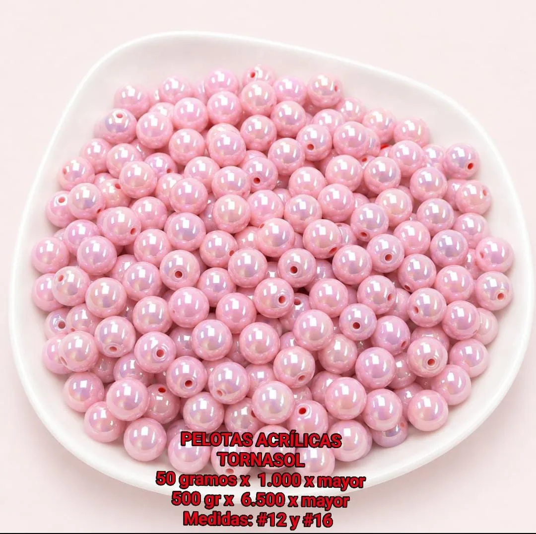 Pelotas Acrílicas Tornasol - Rosa