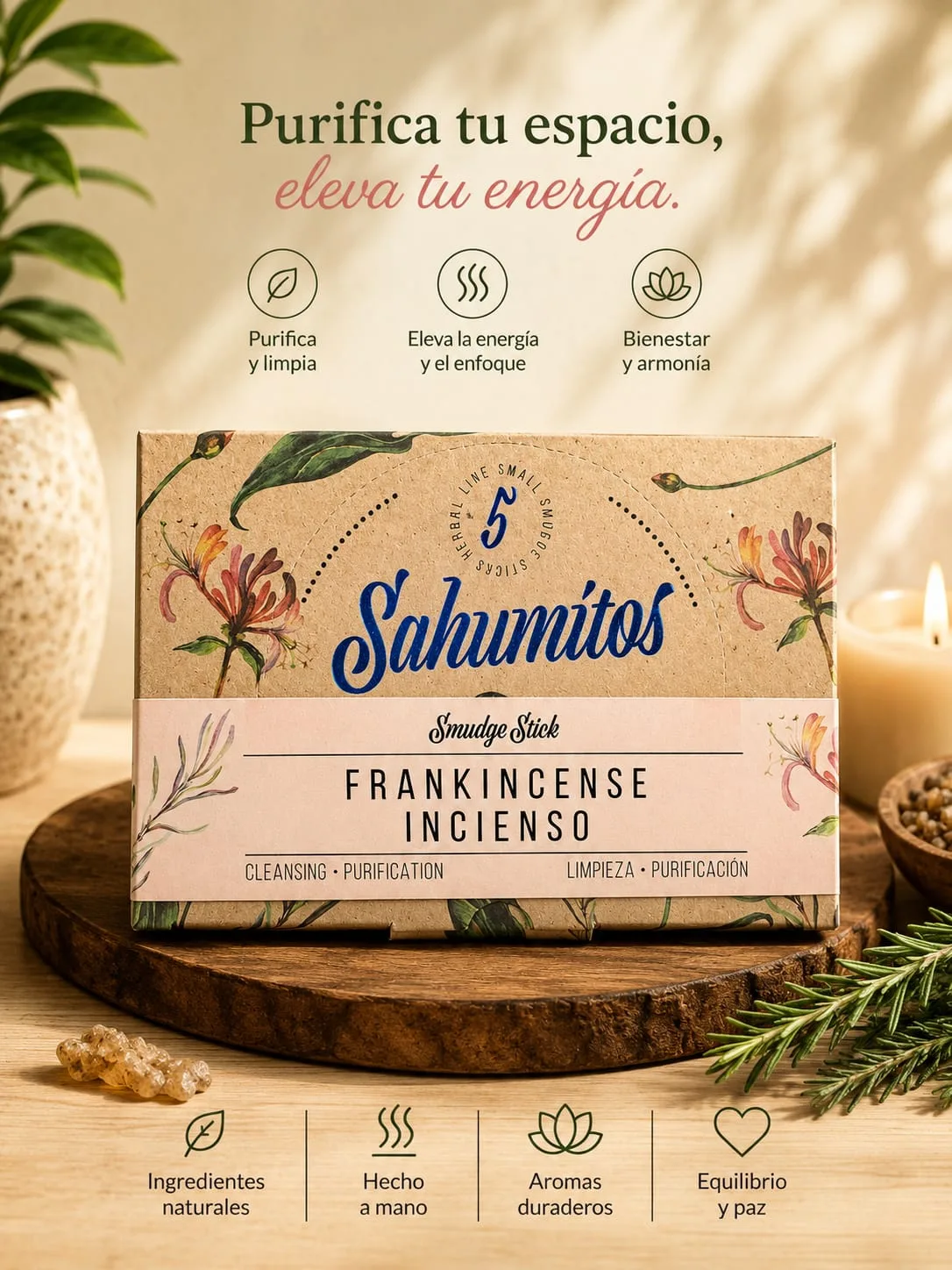 Sahumitos Sagrada Madre X5 - Incienso (Frankincense)