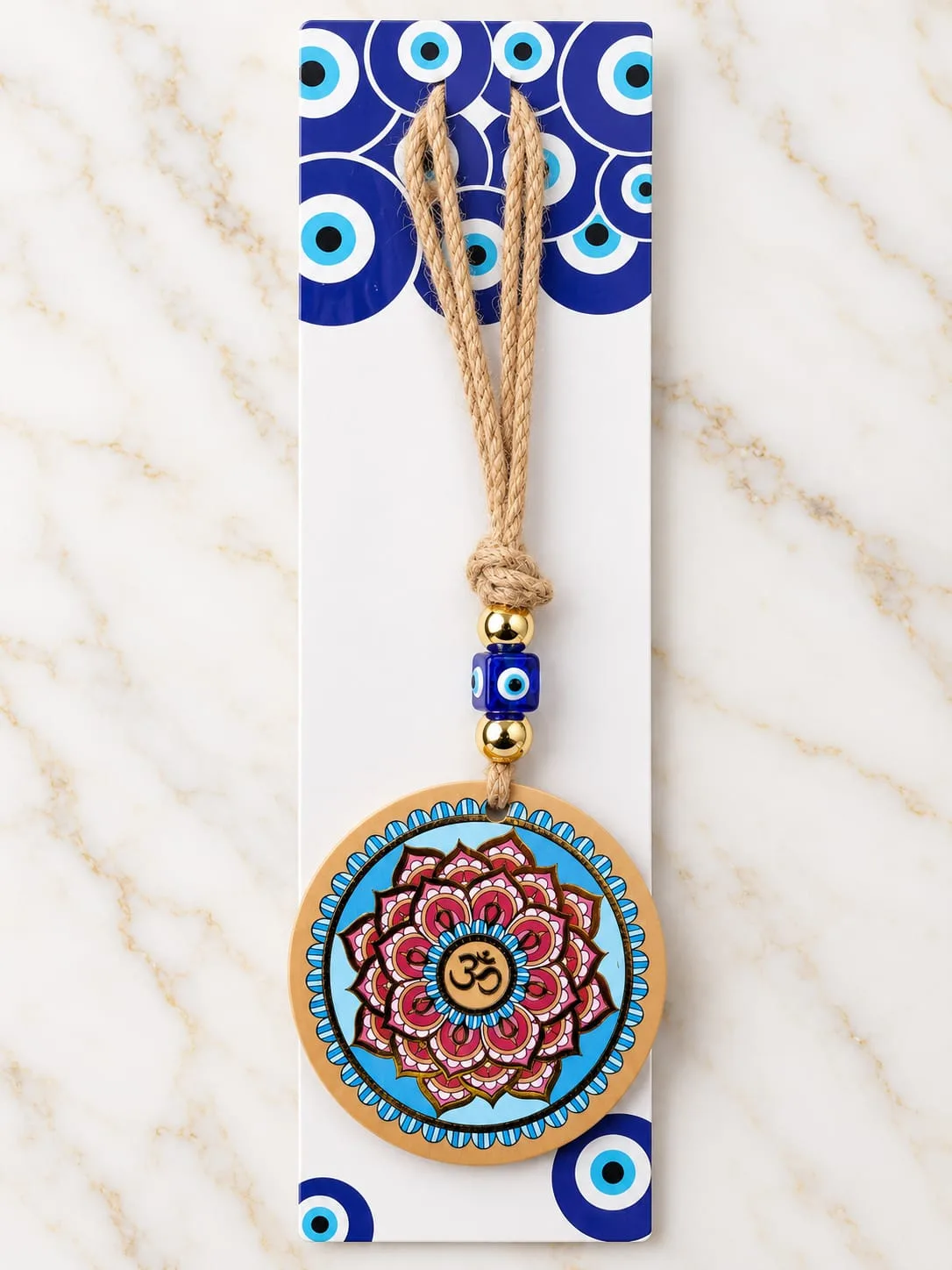 Colgante Mandala Flor de Loto Om Rosa