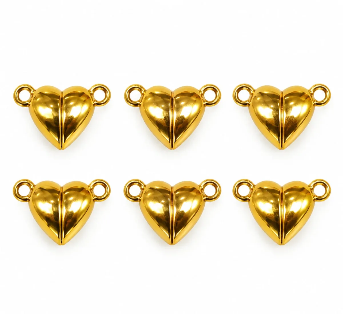 Cierre Magnético Corazón Dorado