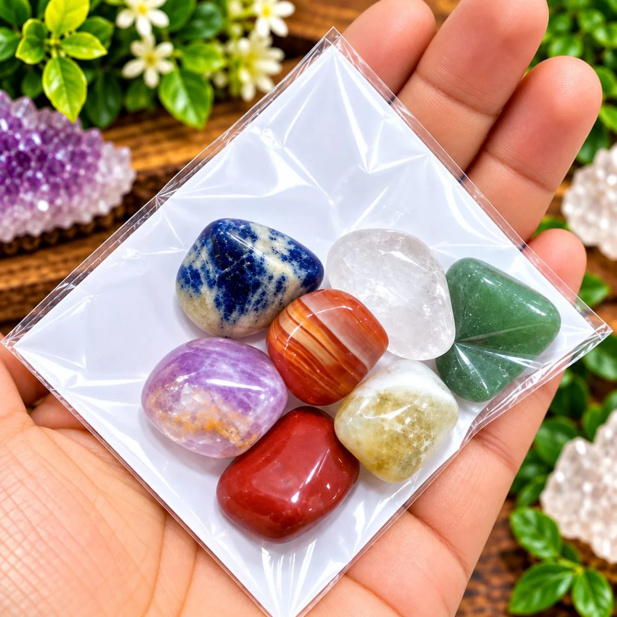 Kit de 7 Chakras Piedras Roladas