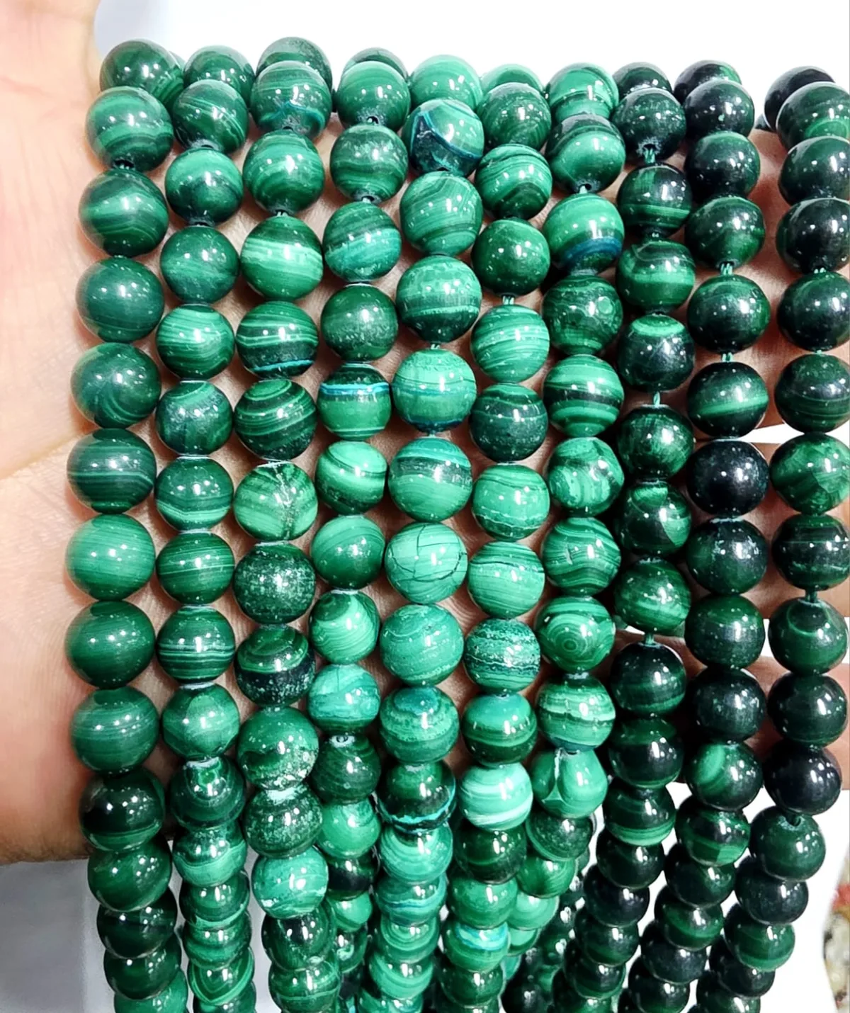 Tira de piedras de Malaquita de Katanga N°8