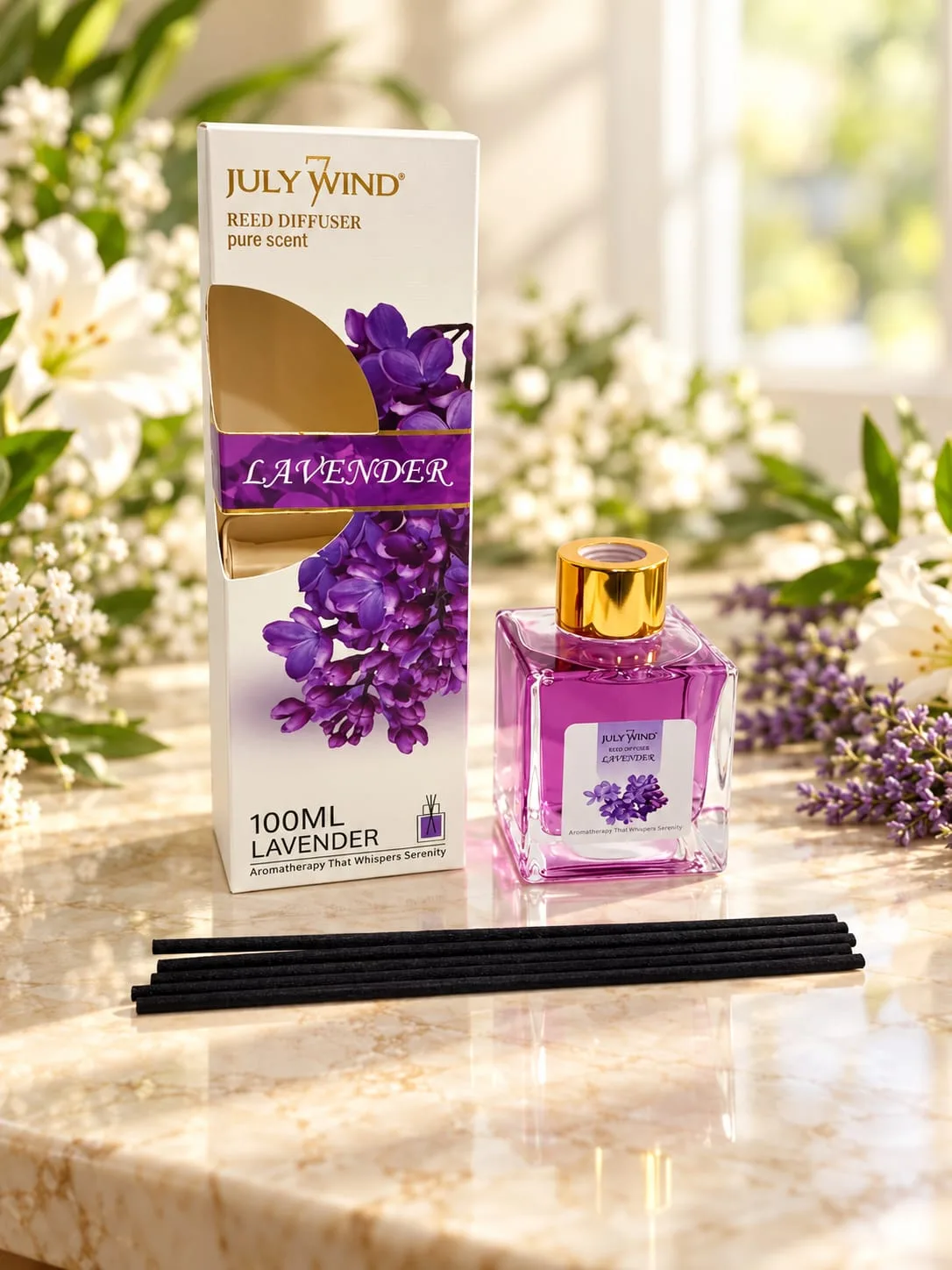 Aromatizador con Varillas July Wind Lavanda