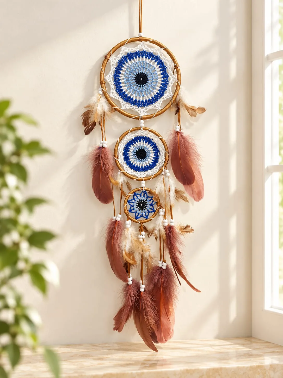 Atrapasueño Triple con Ojo Turco 77 cm