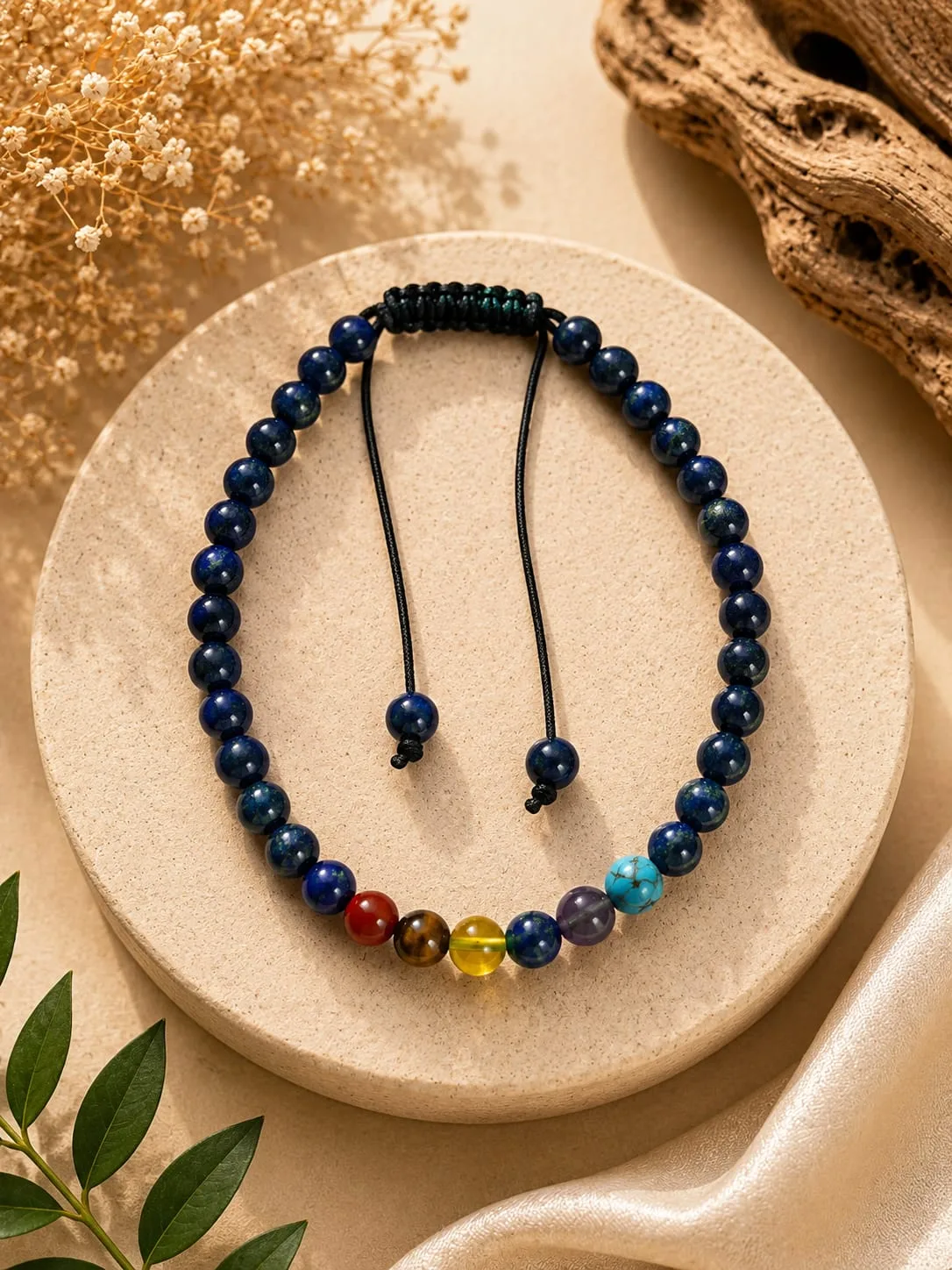 Pulseras 7 Chakras con Cuarzo