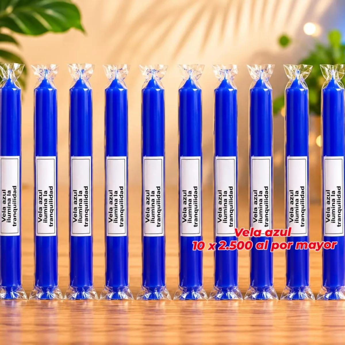 Pack 10 Velas Azules