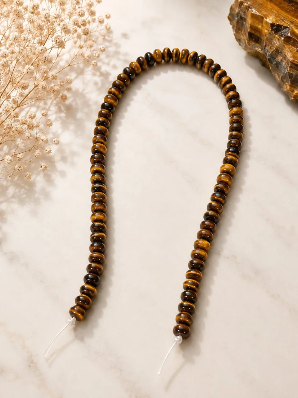 Cuentas de Ojo de Tigre para Bisutería 6mm