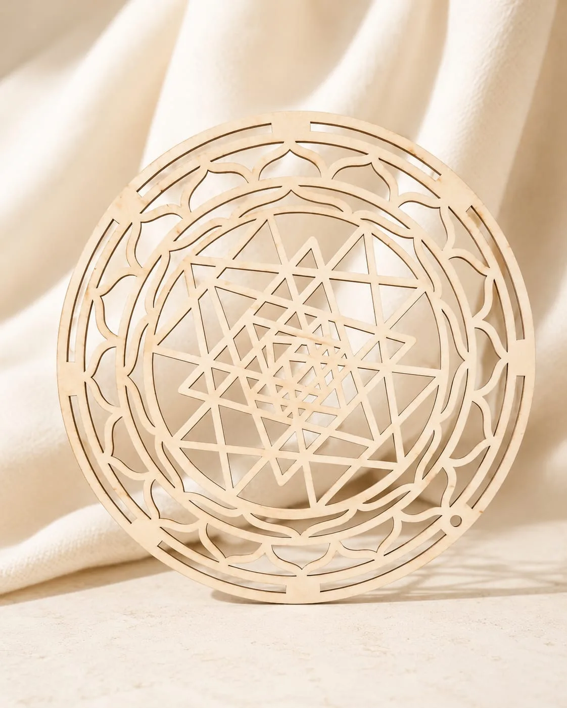 Rejilla de Madera Sri Yantra 20x20 cm