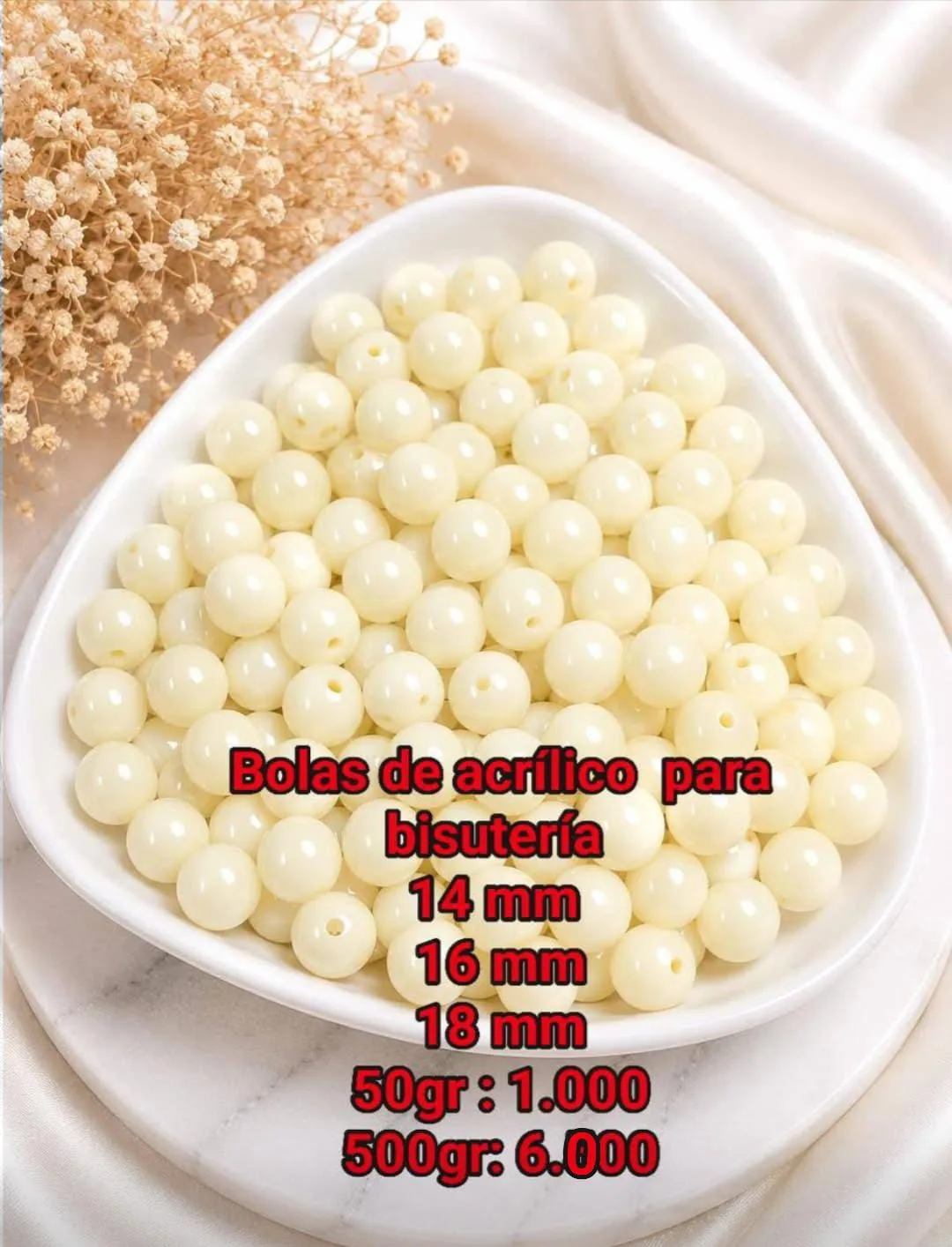 Bolas de Acrilico para Bisuteria