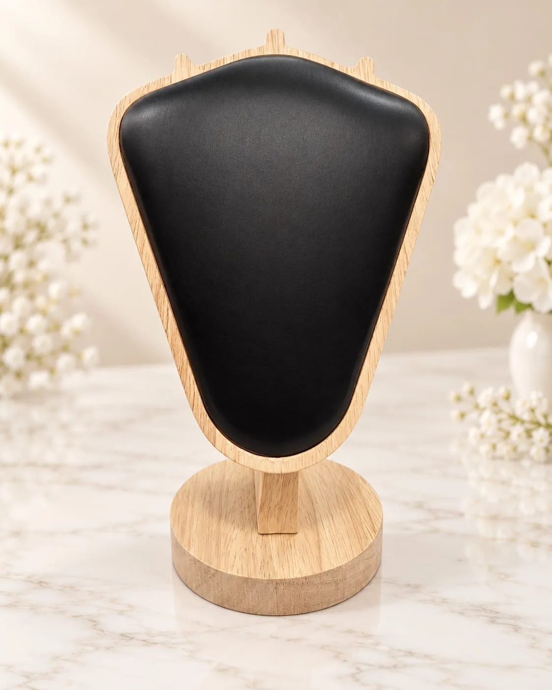 Busto Exhibidor de Cuerina para Collares (Negro)