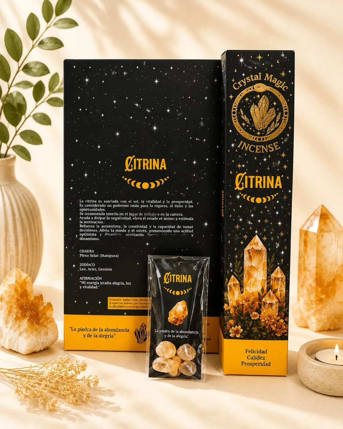 Incienso con Cristal Citrina