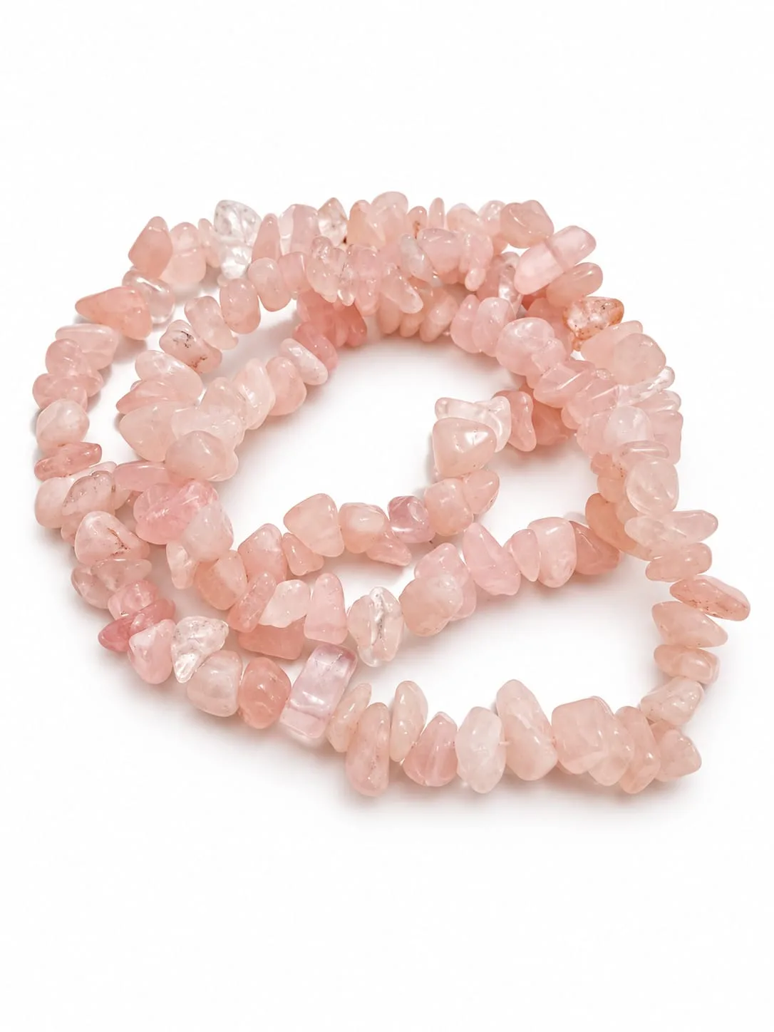 Hebra de Chips Grandes Cuarzo Rosado 39 cm