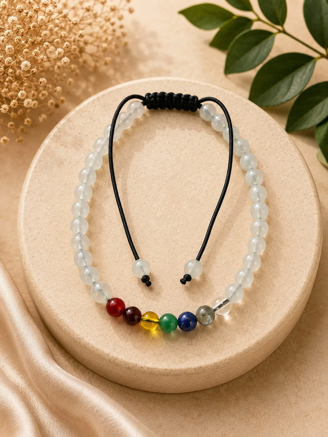 Pulseras 7 Chakras con Cuarzo