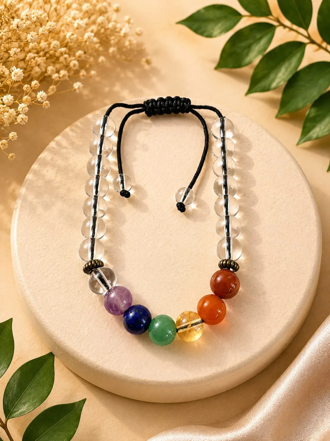 Pulsera de 7 Chakras con Cuarzo