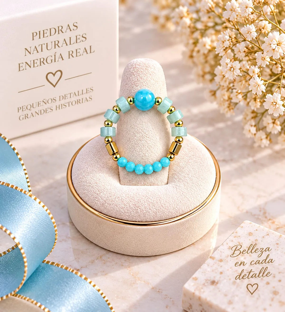 Anillo de Turquesa con Ágata