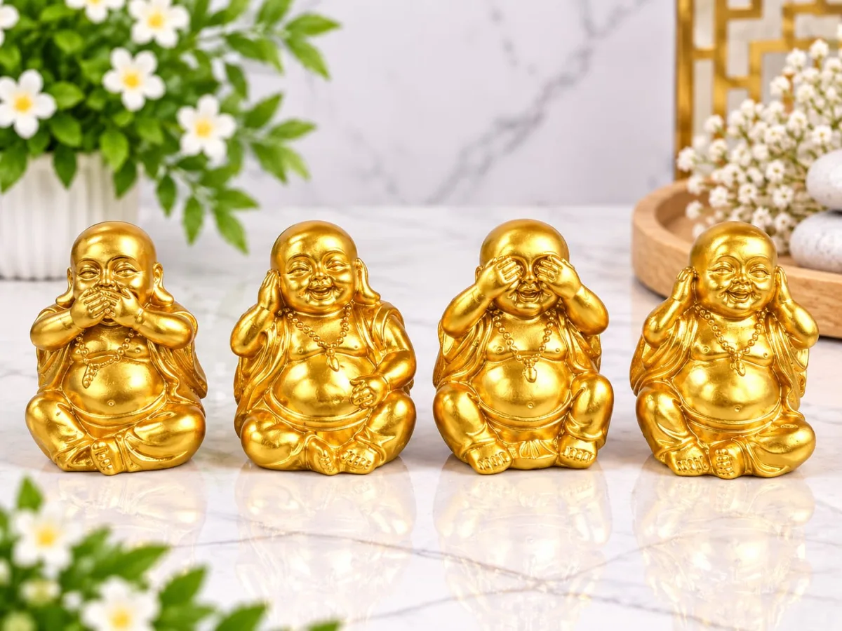 Figura de Buda Dorado (No Veo, No Oigo, No Hablo)