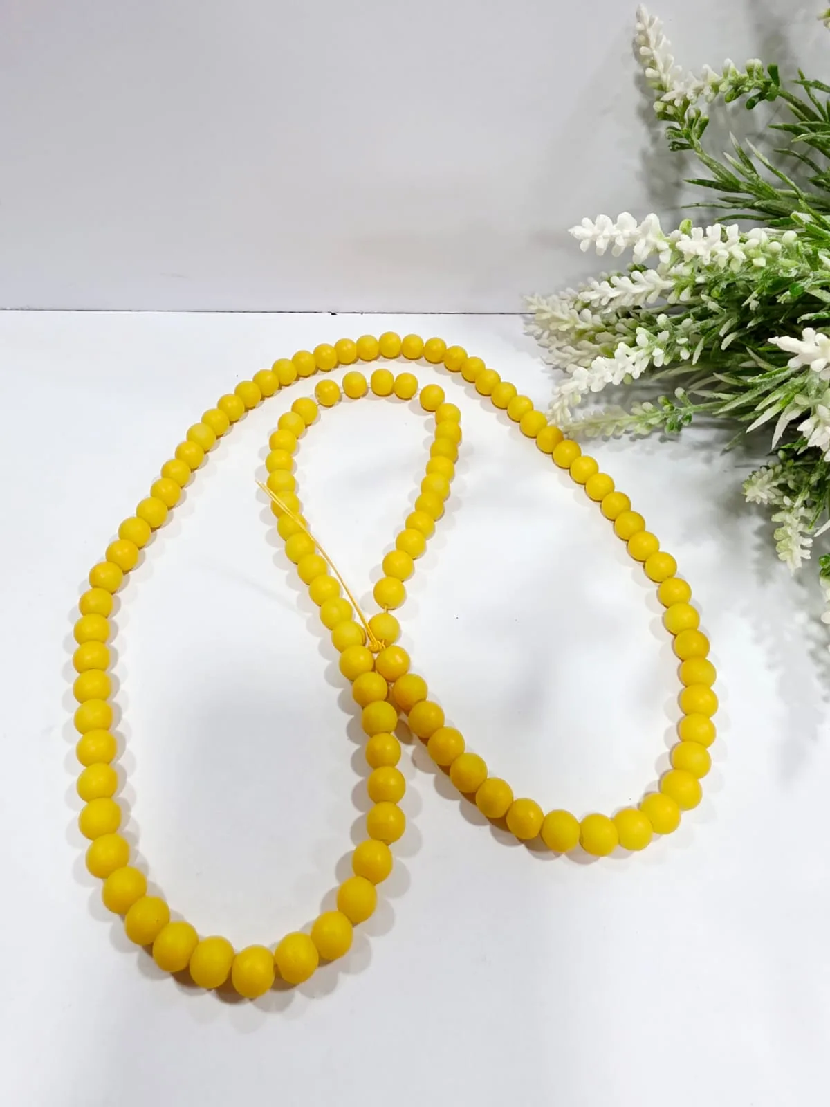 Cuentas de Vidrio Engomado Amarillo 8mm