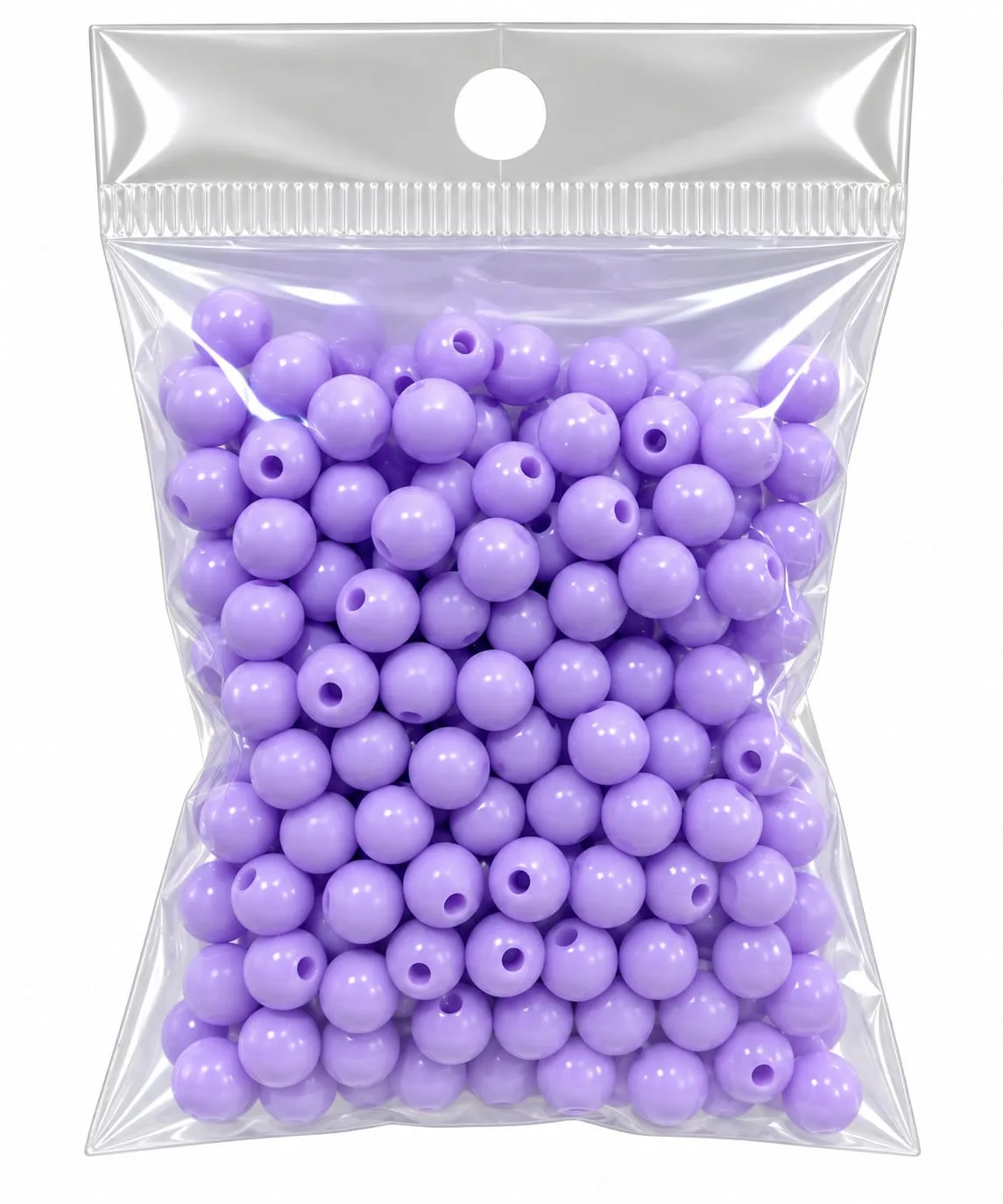 Cuentas Acrílicas Redondas Opacas 6mm Lila