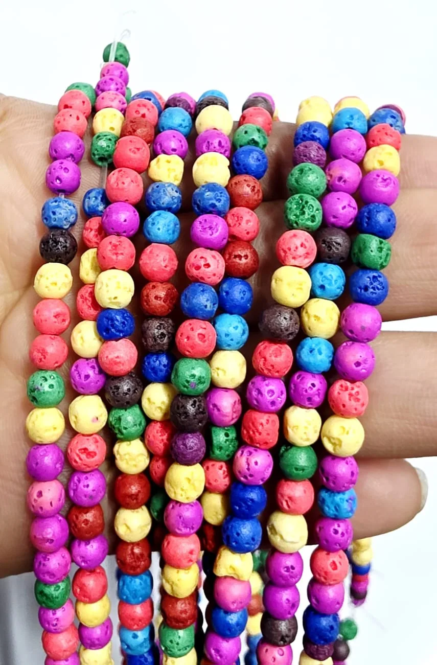Tira de piedras de Volcanica de Colores N°4
