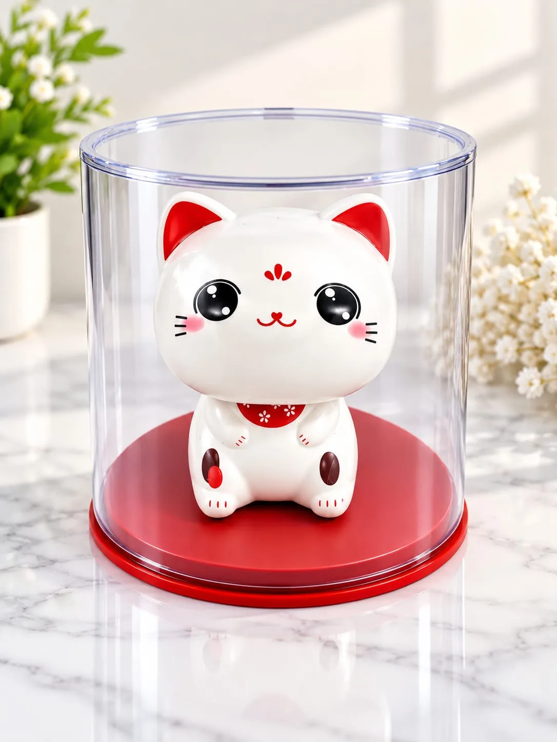 Gato de la Buena Suerte Kawaii en Vitrina
