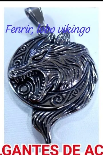Colgante de Acero - Fenrir lobo vikingo