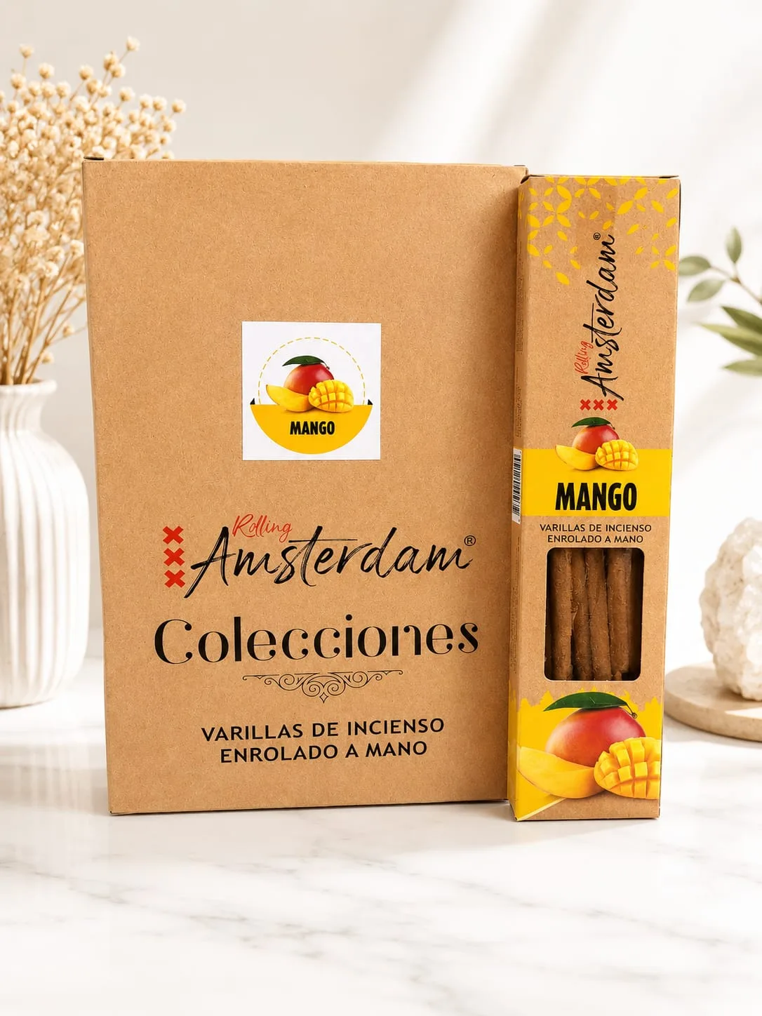 Varillas de Incienso Rolling Amsterdam Colecciones - Mango