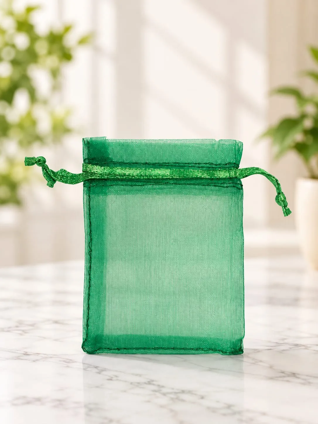 Bolsa de Organza Verde Esmeralda 7x9 cm