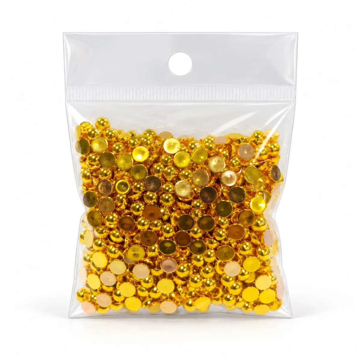 Media Perla Acrílica Dorado 6mm