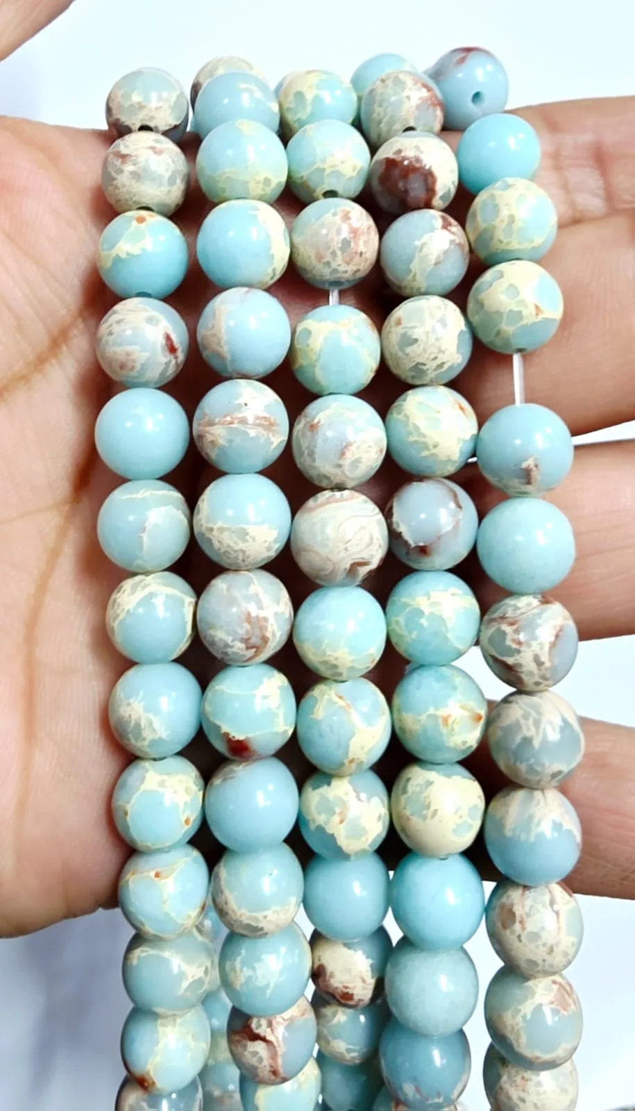 Cuentas de Piedra Jaspe Aqua Terra 10MM