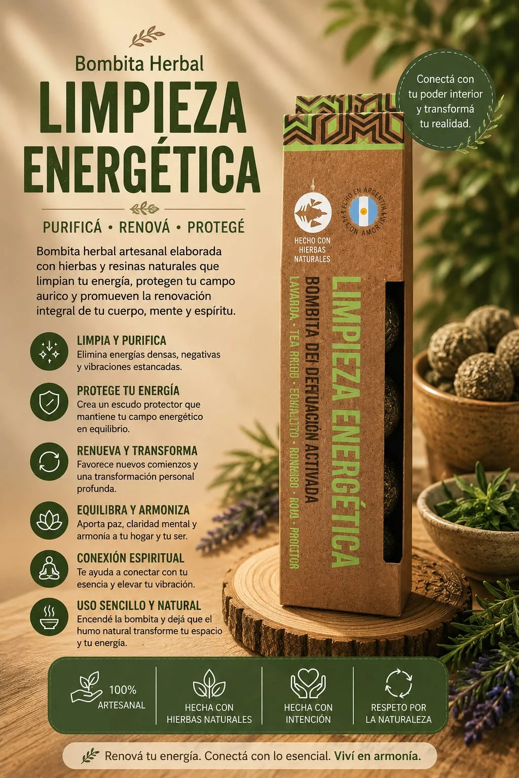 Bombita de Sahumerio - Limpieza Energética