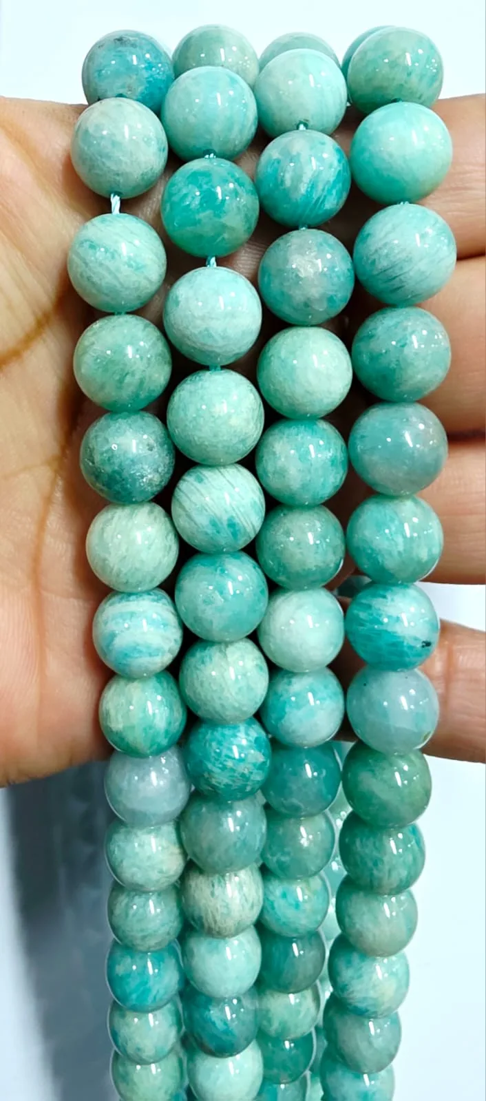 Tira de piedras de Amazonita Original N°8