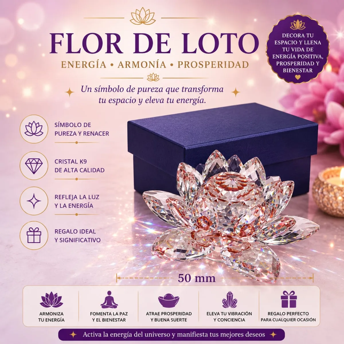 Flor de Loto - Rosado durazno