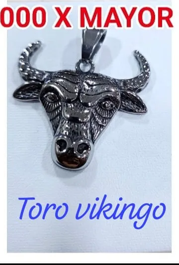 Colgante de Acero - Toro vikingo