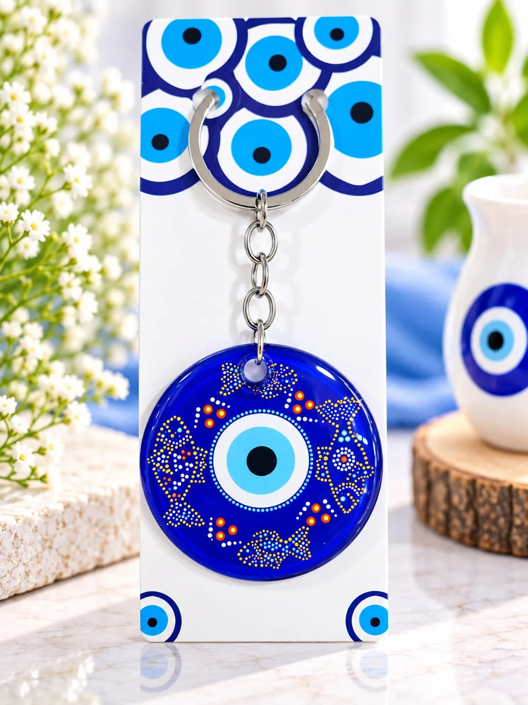 Llavero de Ojo Turco Punteado